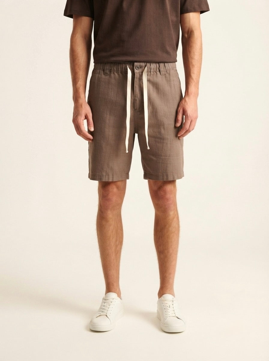 Men’s Drawstring Linen Casual Shorts