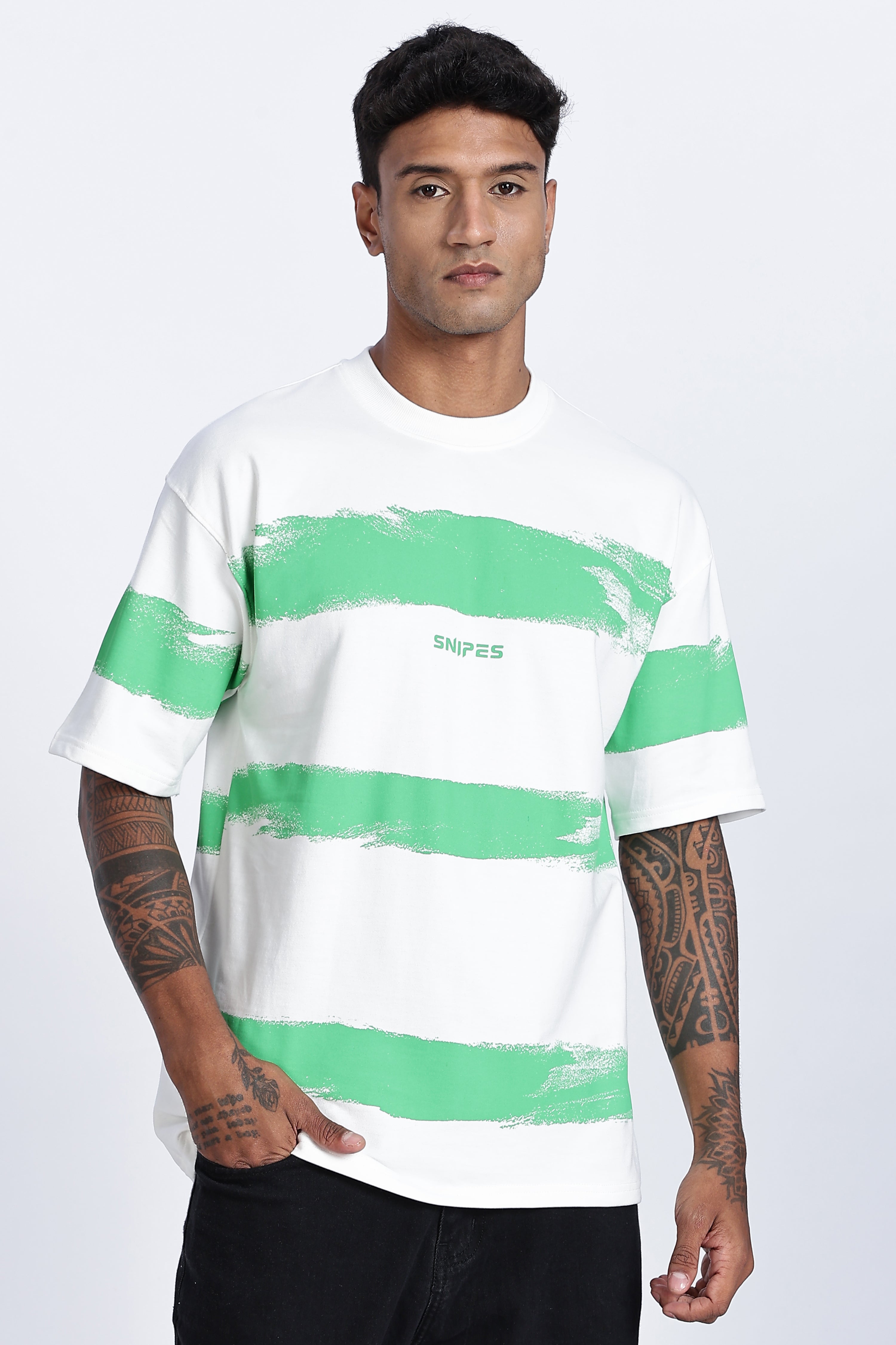 SNIPES Mint Brushstroke Oversized T-Shirt - Snipes