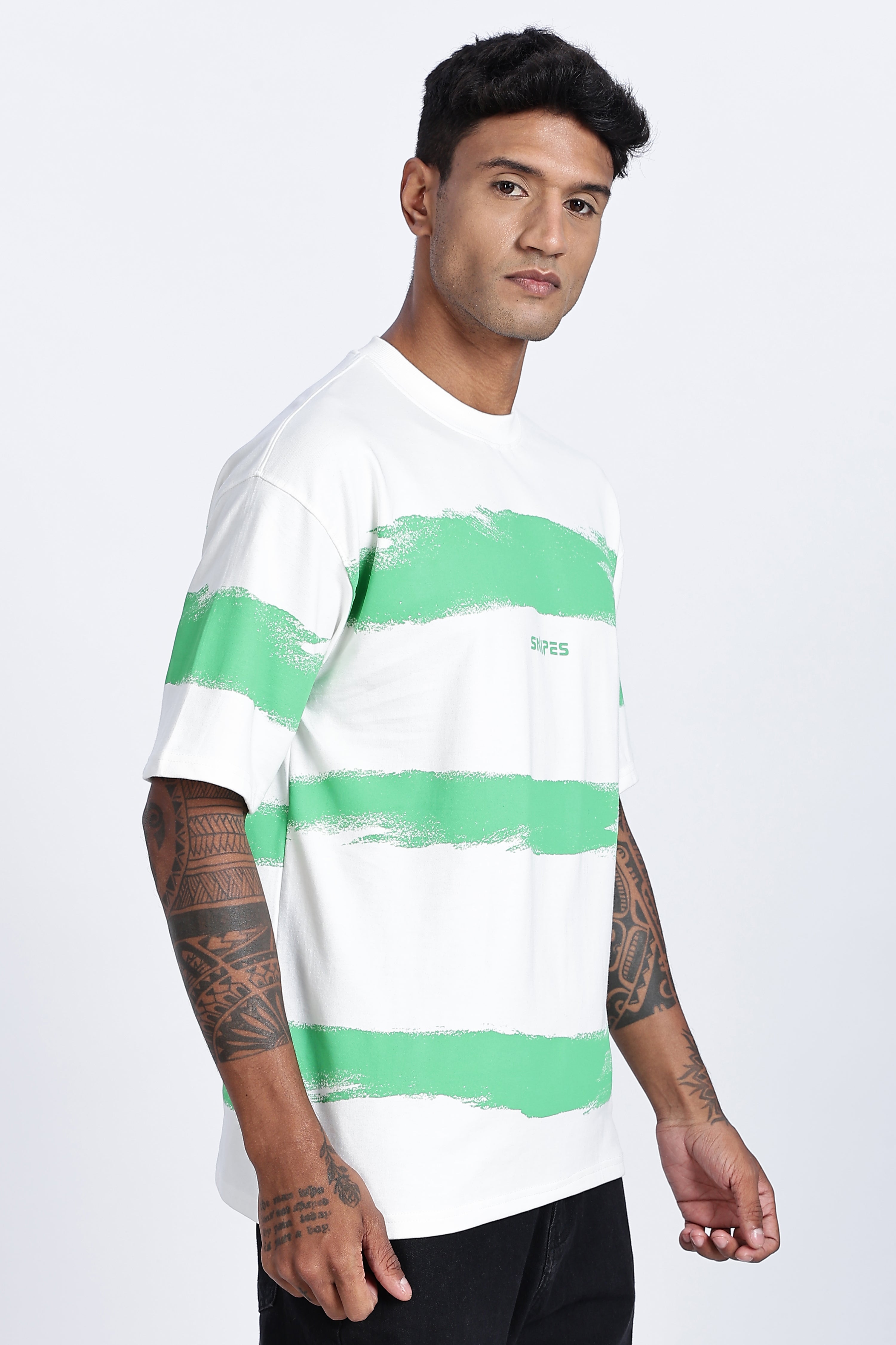 SNIPES Mint Brushstroke Oversized T-Shirt - Snipes Main image