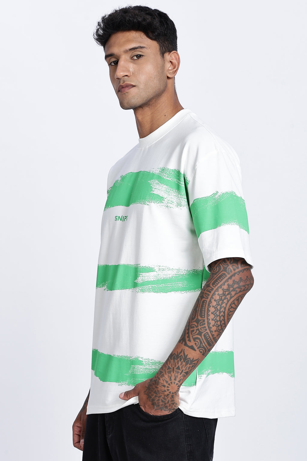 SNIPES Mint Brushstroke Oversized T-Shirt - Snipes