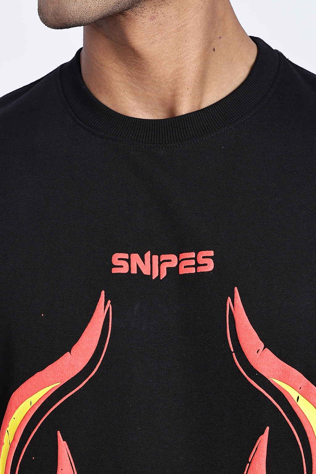 Flame Graphic Oversized T-Shirt - Snipes