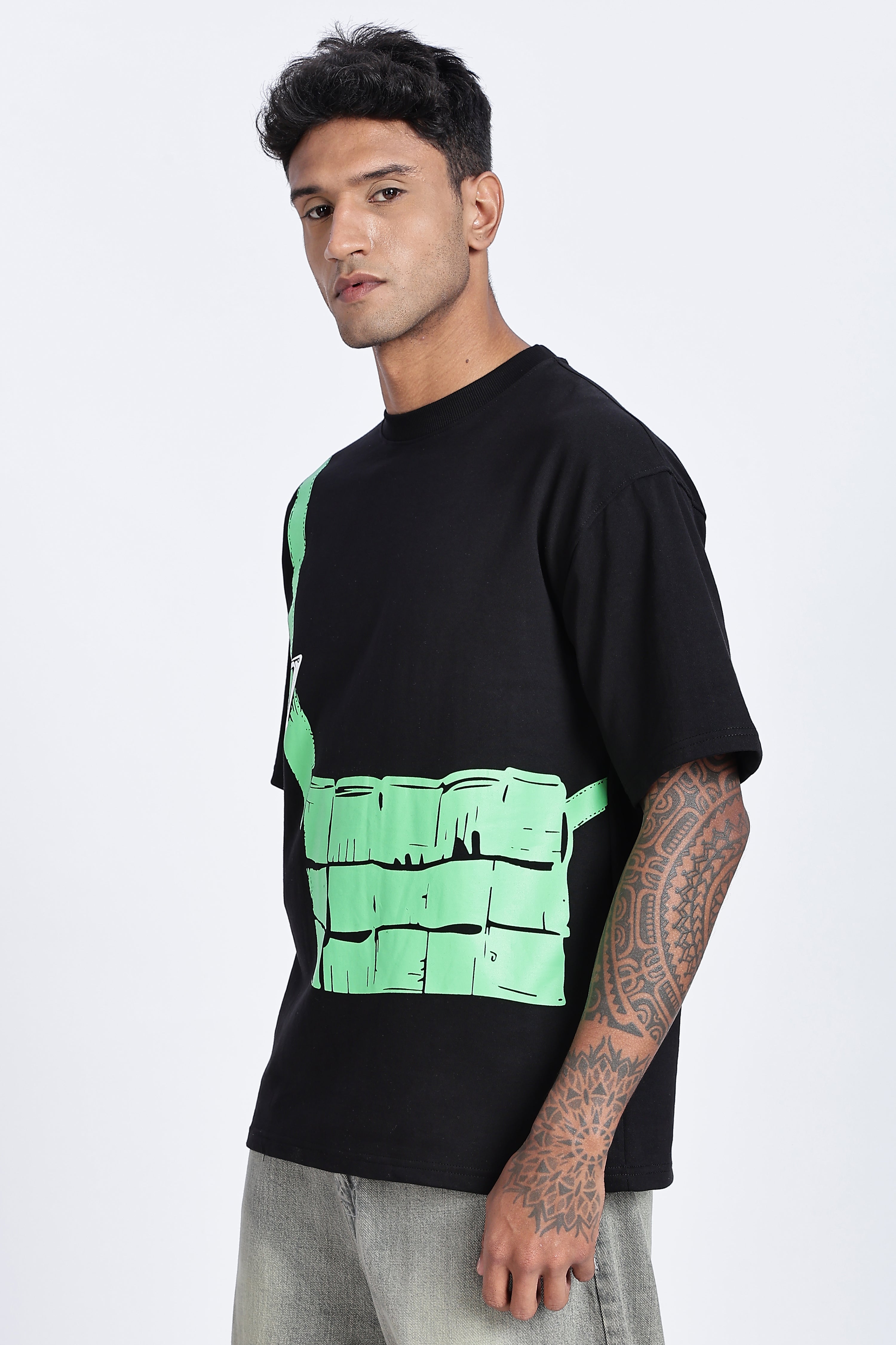 Graphic Chest Strap Oversized T-Shirt Secondary image