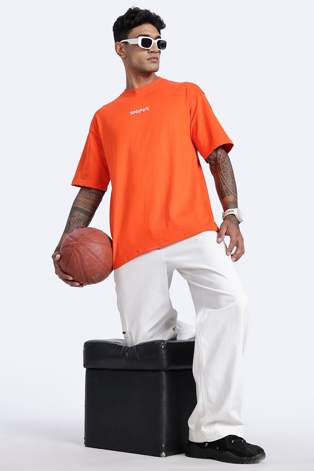 SNIPES Flame Stripe Oversized T-Shirt - Snipes