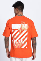 SNIPES Flame Stripe Oversized T-Shirt - Snipes