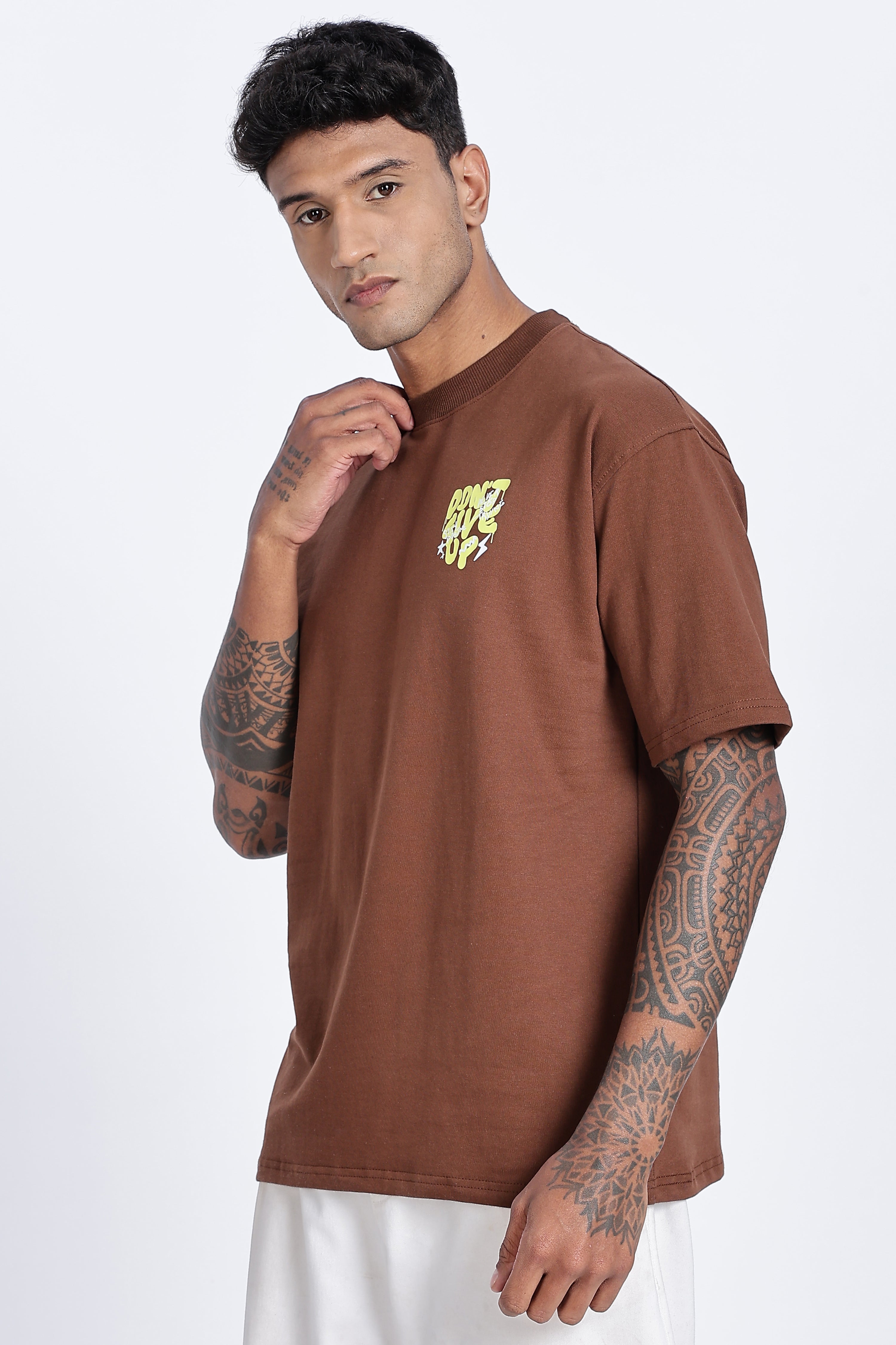 Don't Give Up Graphic Oversized T-Shirt - Snipes