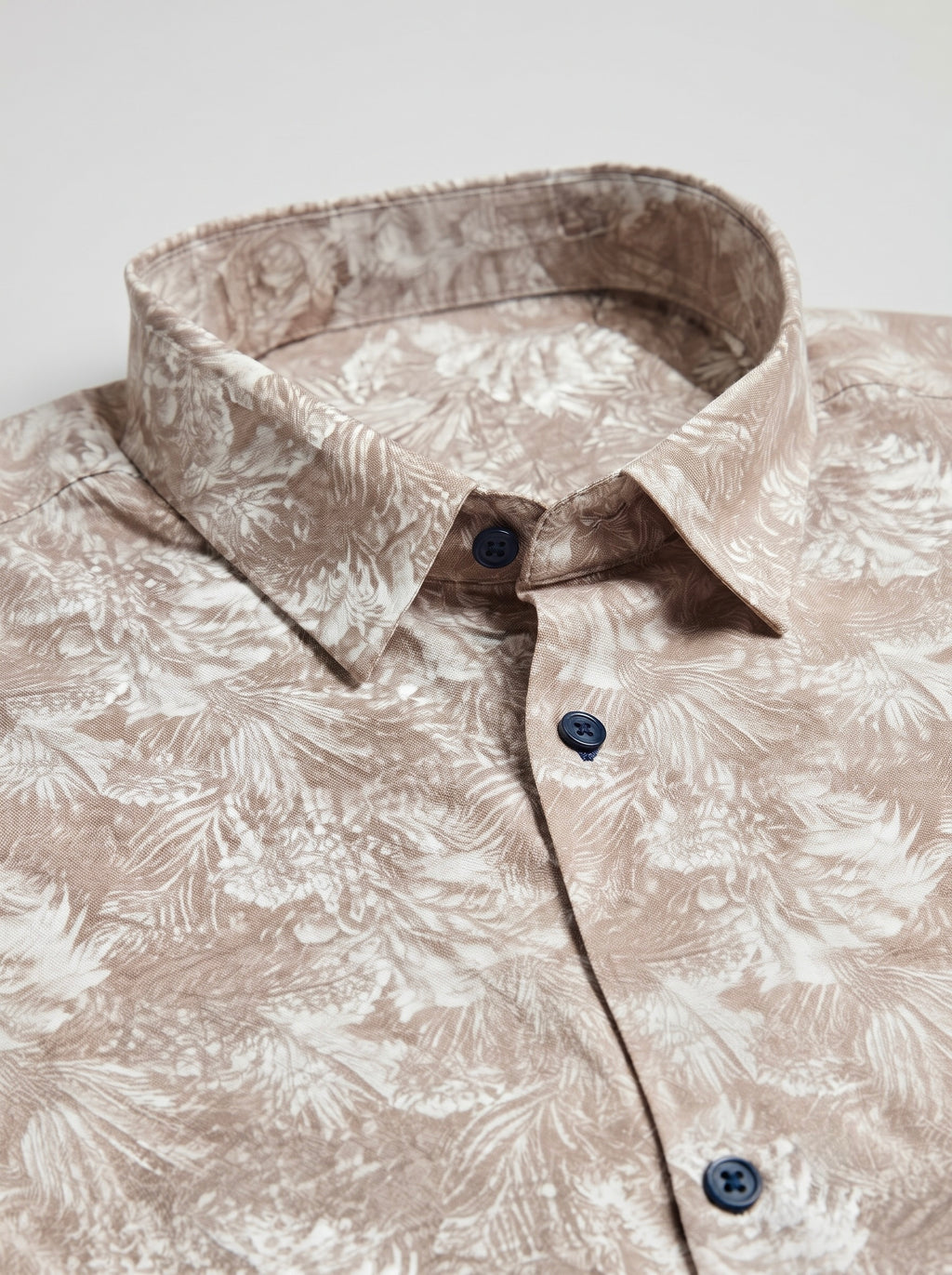 Men’s Snipes full sleeve shirt with vibrant botanical print, featuring long sleeves and a classic collar design.