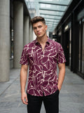 Digital Prints Half Sleeve Shirts - Violet