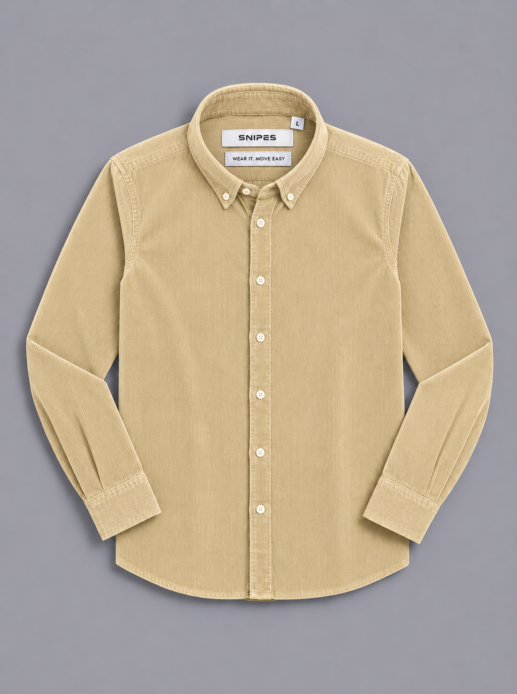 Men’s Corduroy Shirt with Button-Down Collar - Snipes