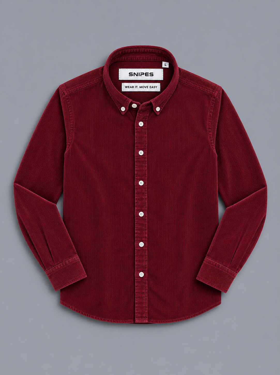 Men’s Corduroy Shirt with Button-Down Collar - Snipes