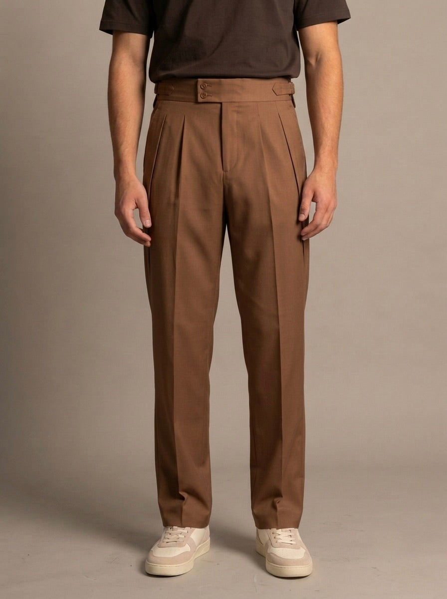 Men’s Single-Pleated Gurkha Trousers