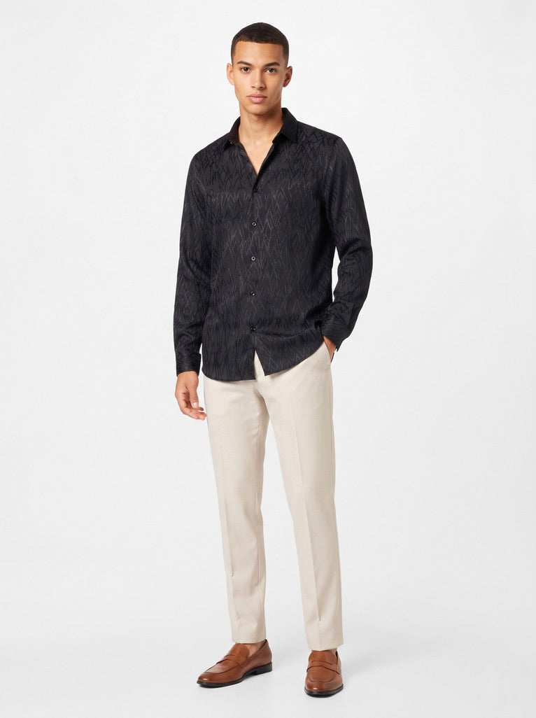Men’s Cross Stripes Party Wear Shirt