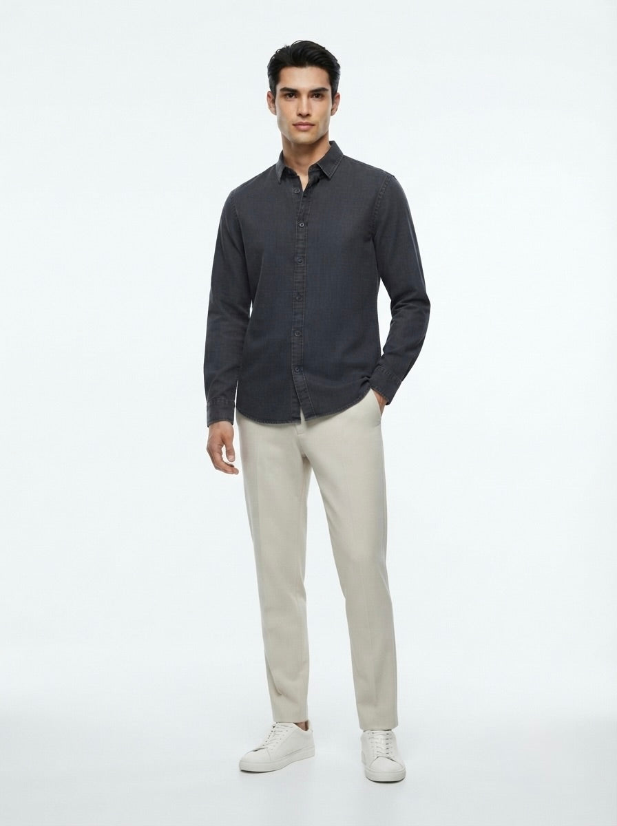 Men’s Full Sleeve Denim Casual Shirt