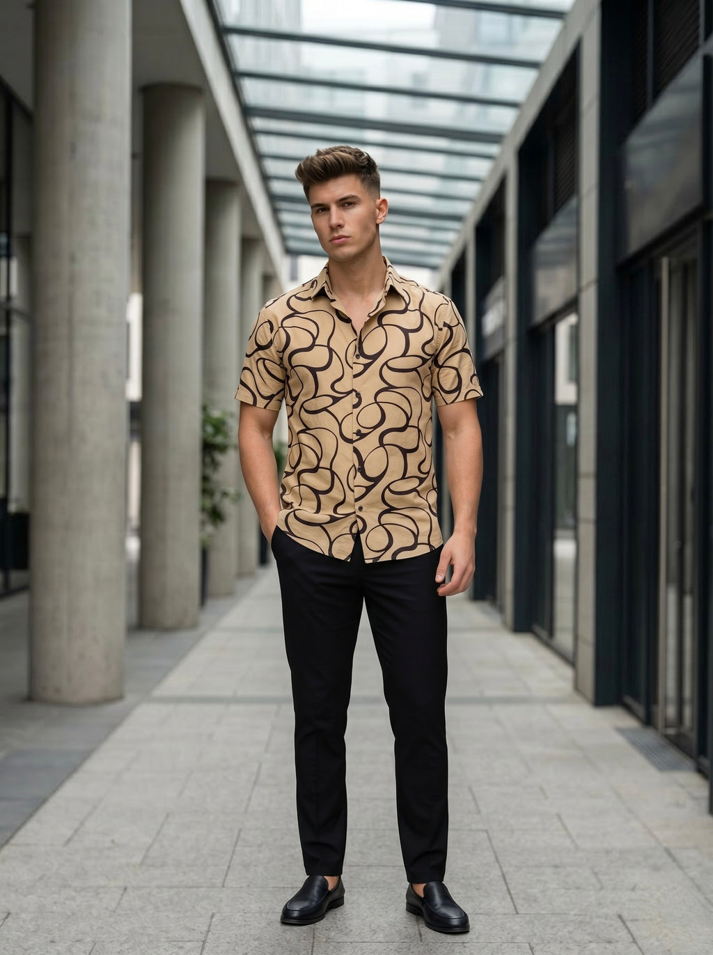 Digital Prints Half Sleeve Shirts - Sandal