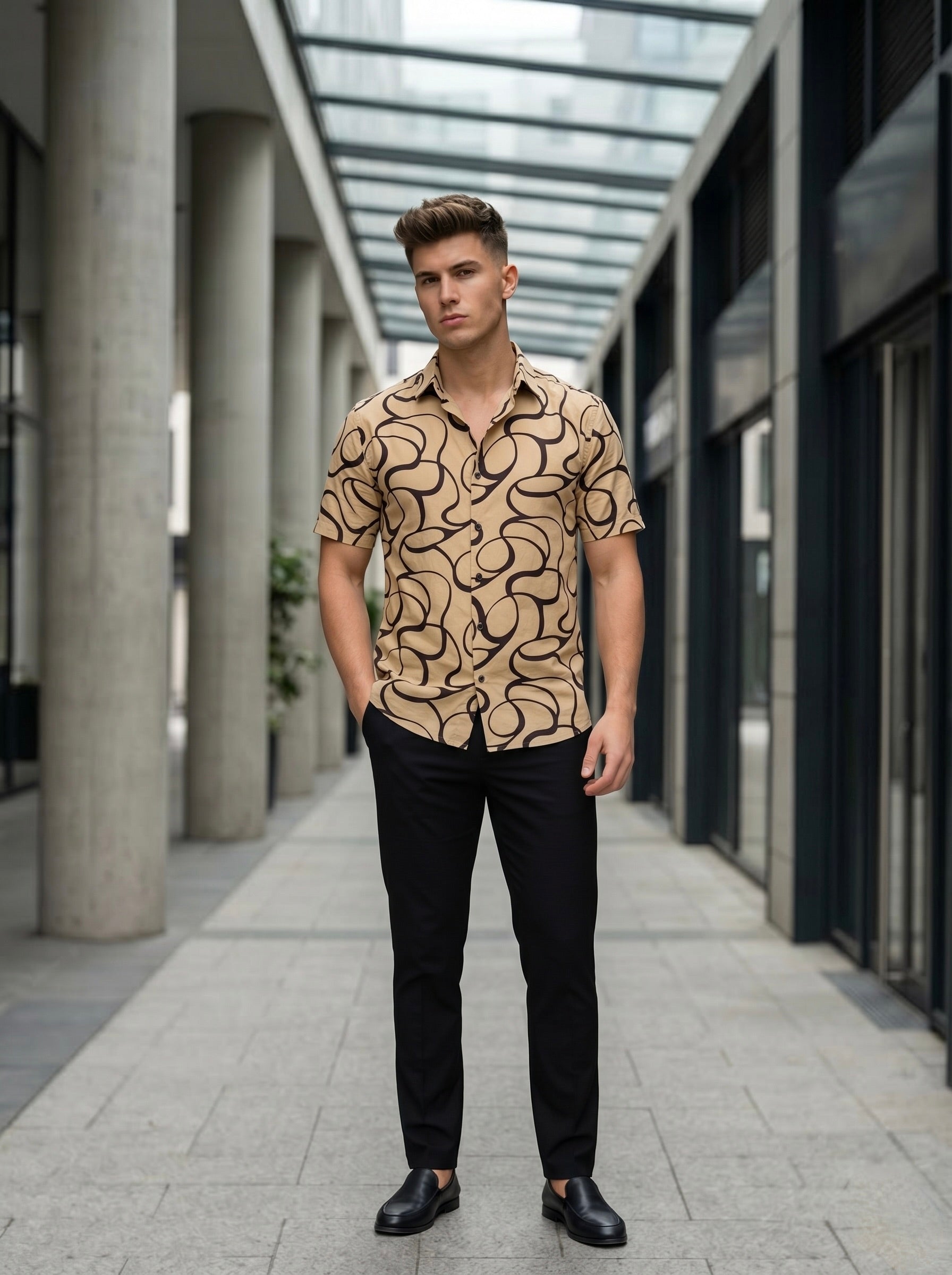 Digital Prints Half Sleeve Shirts - Sandal