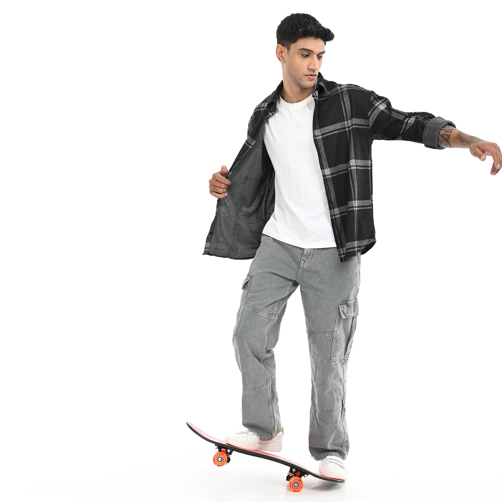 Black & White Checked Shirt - Snipes