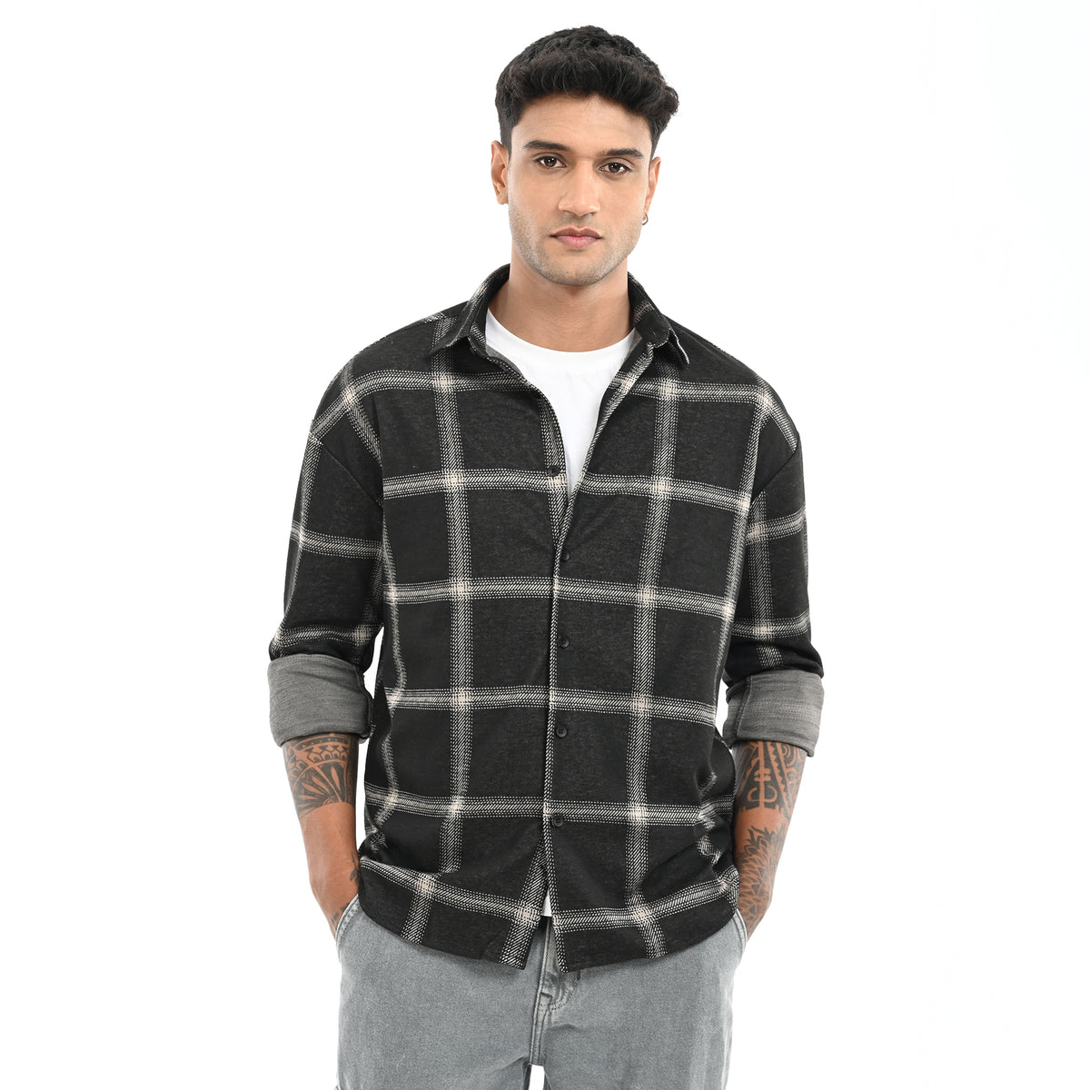 Black & White Checked Shirt