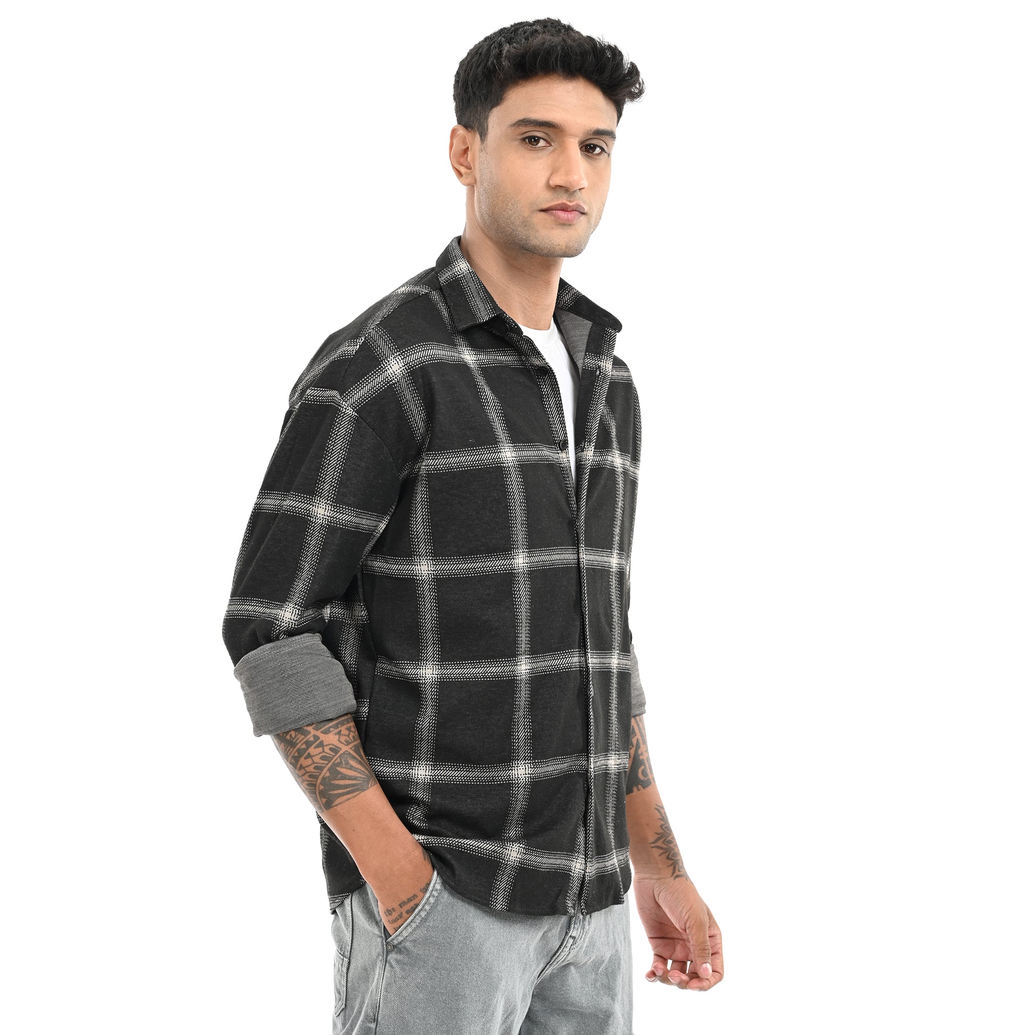 Black & White Checked Shirt - Snipes