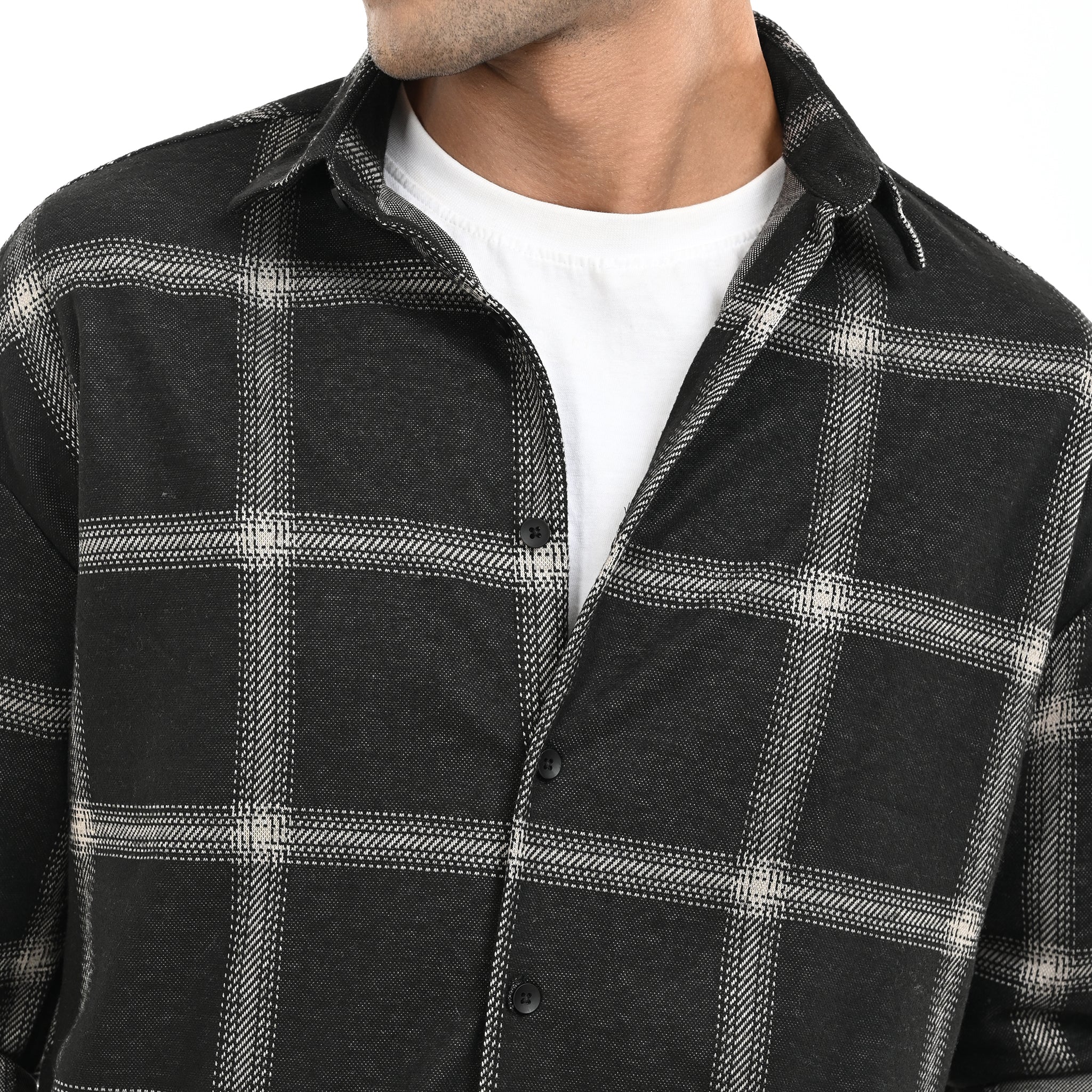 Black & White Checked Shirt - Snipes