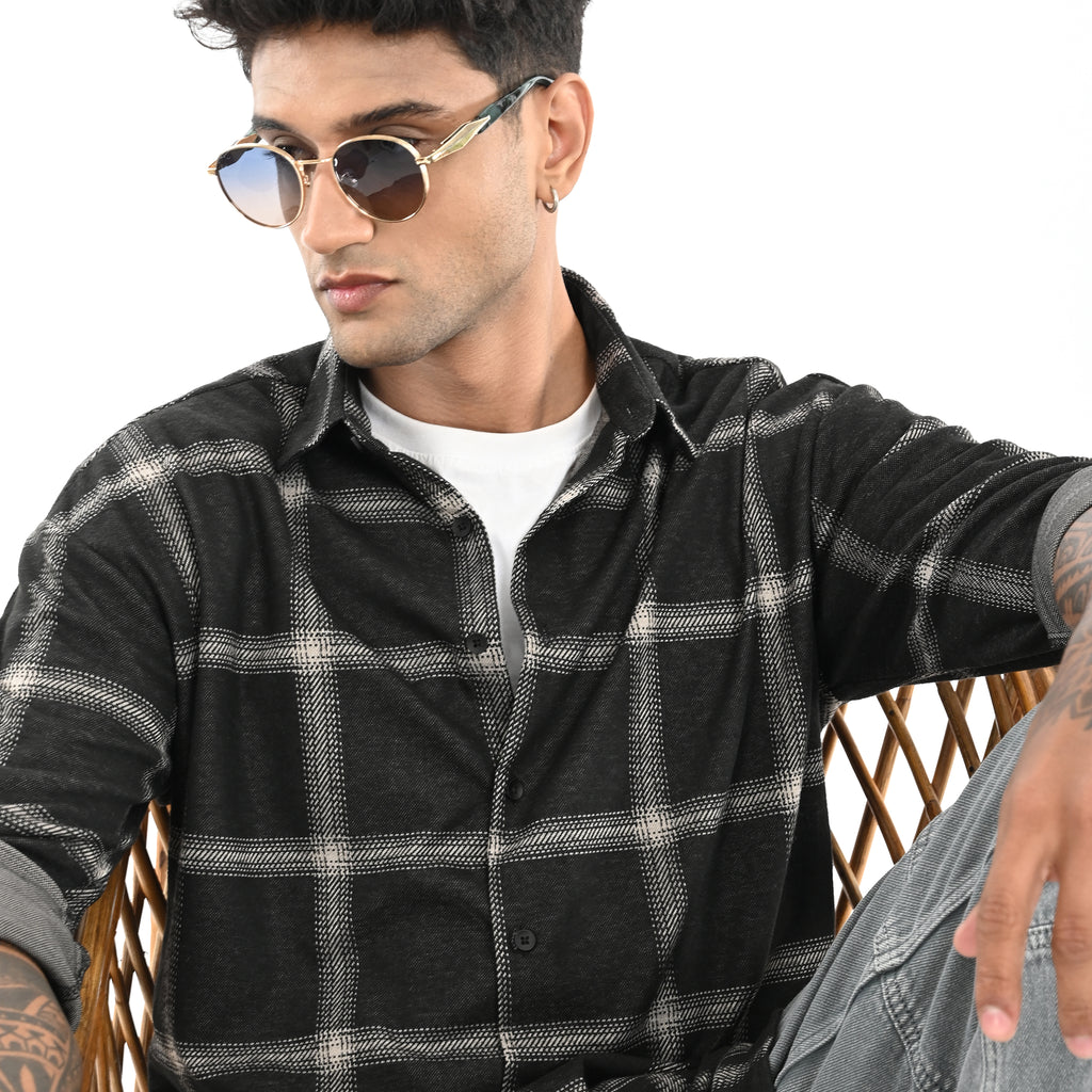 Black & White Checked Shirt - Snipes