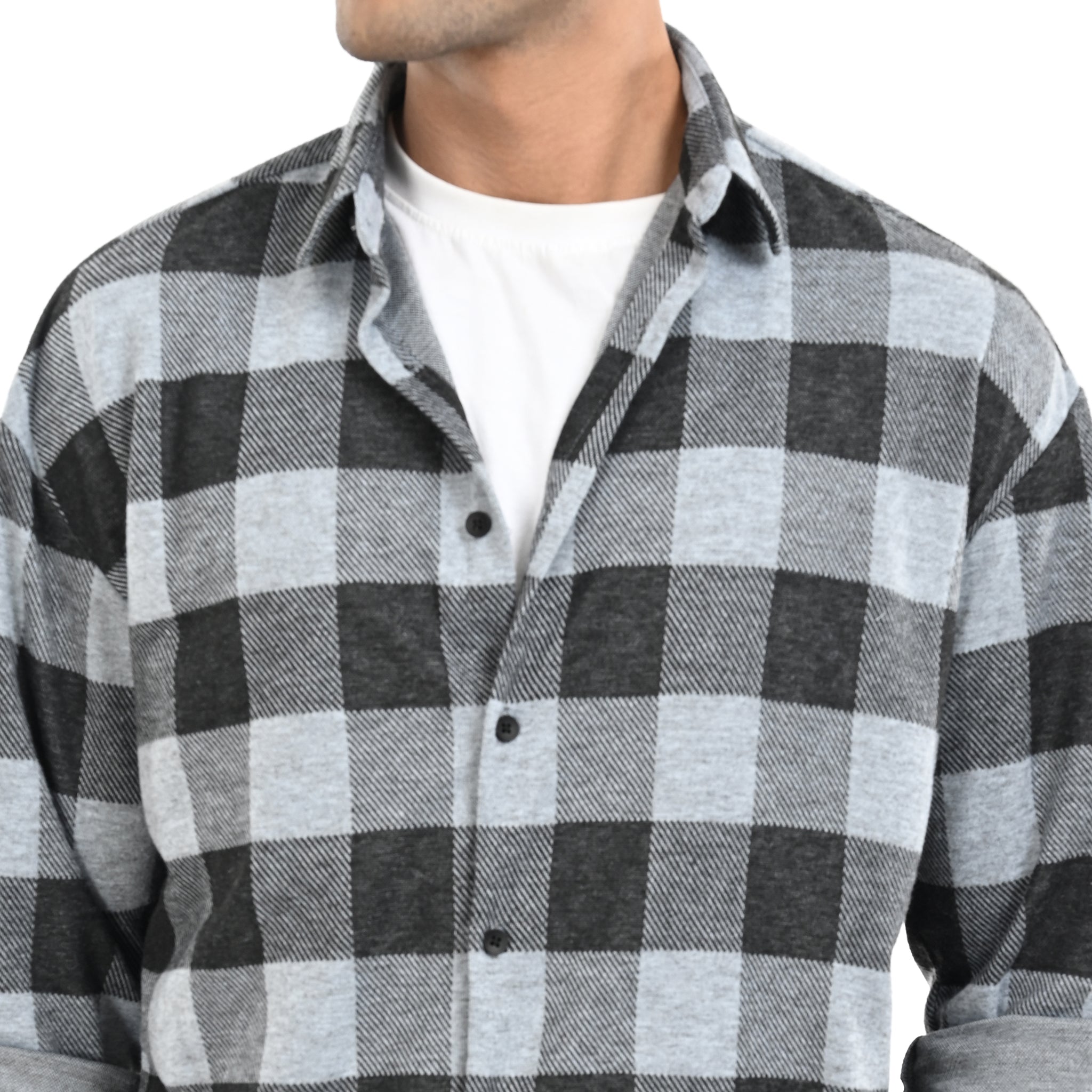 Black & Grey Checked Shirt - Snipes