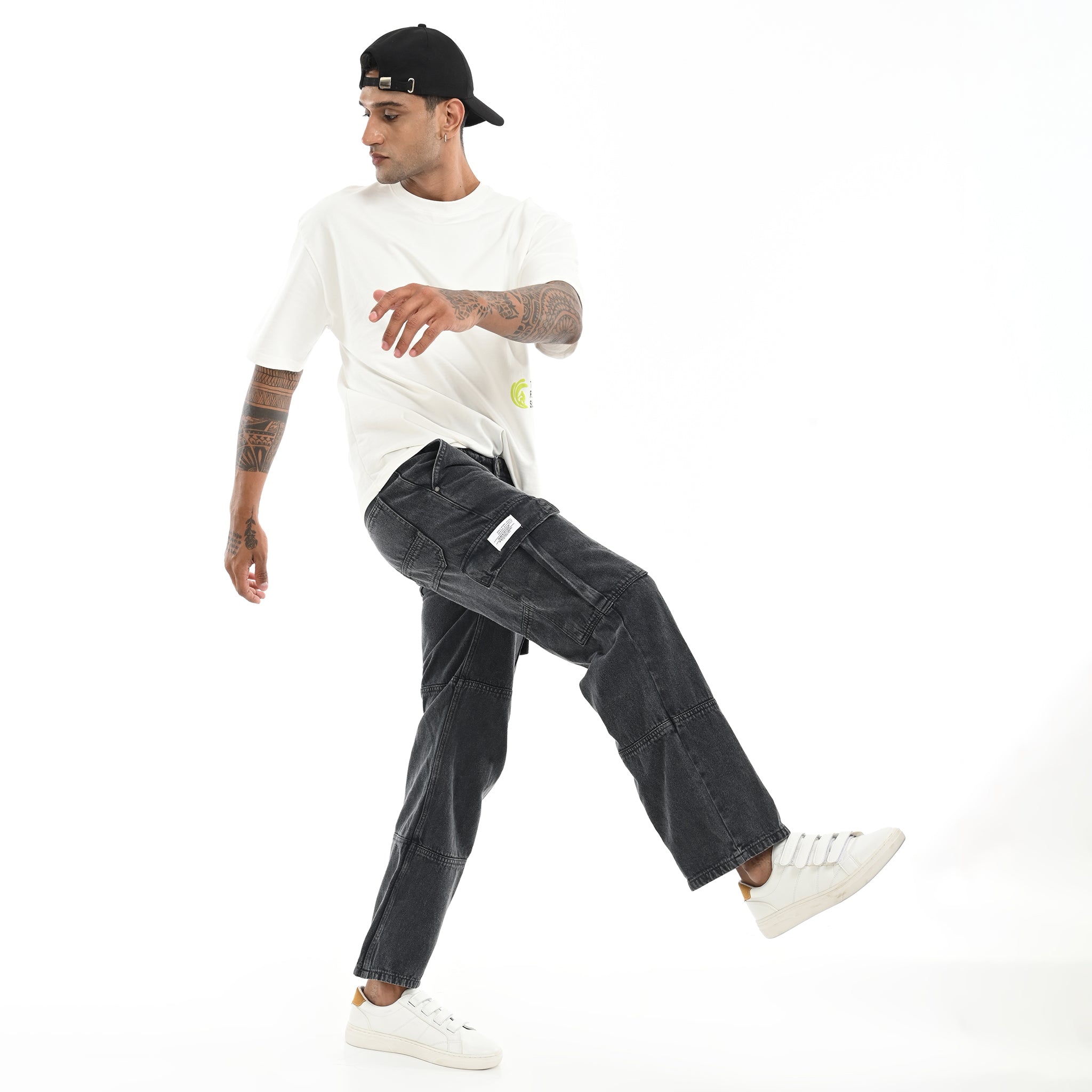 Baggy Fit Denim Cargo - Snipes
