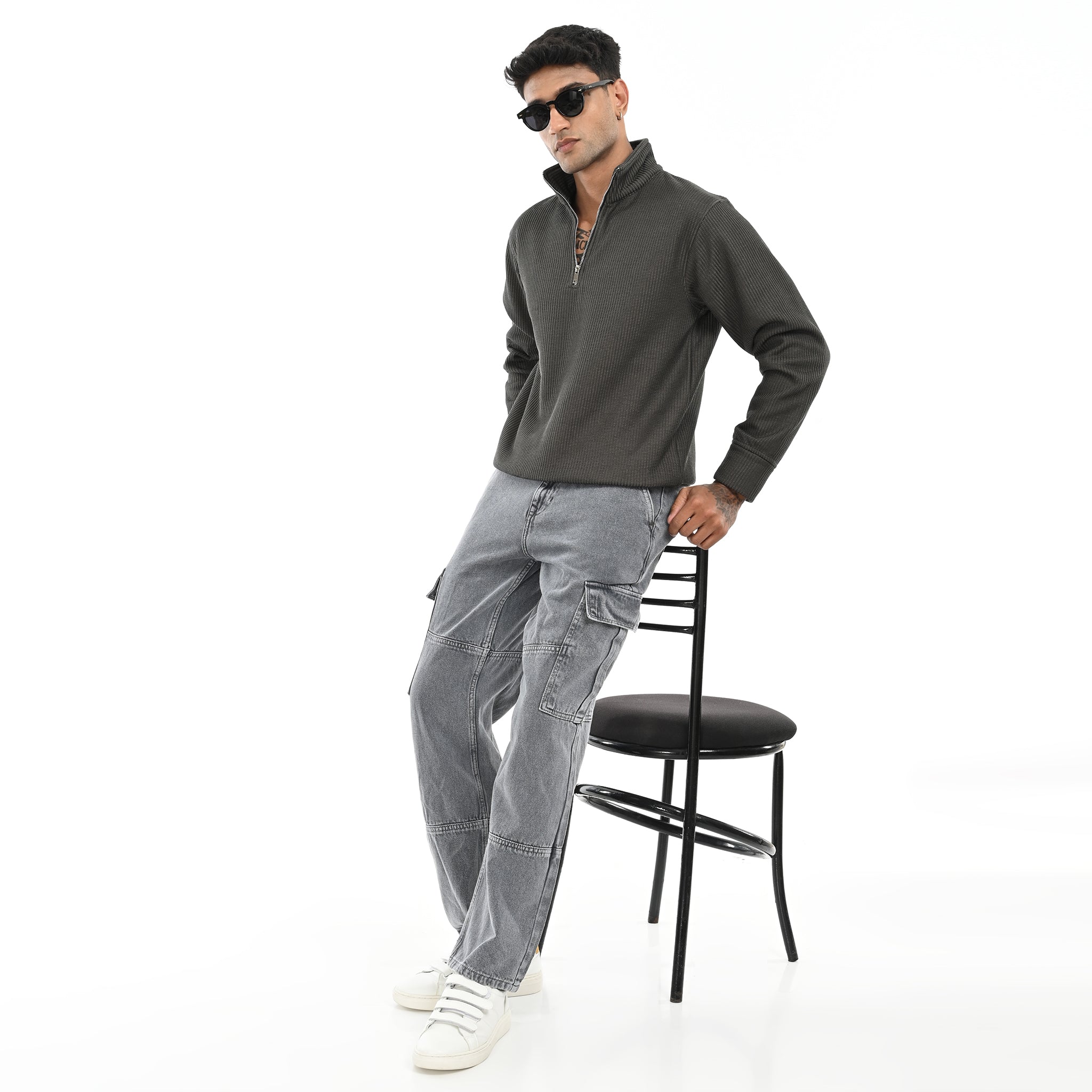 Baggy Fit Denim Cargo - Snipes