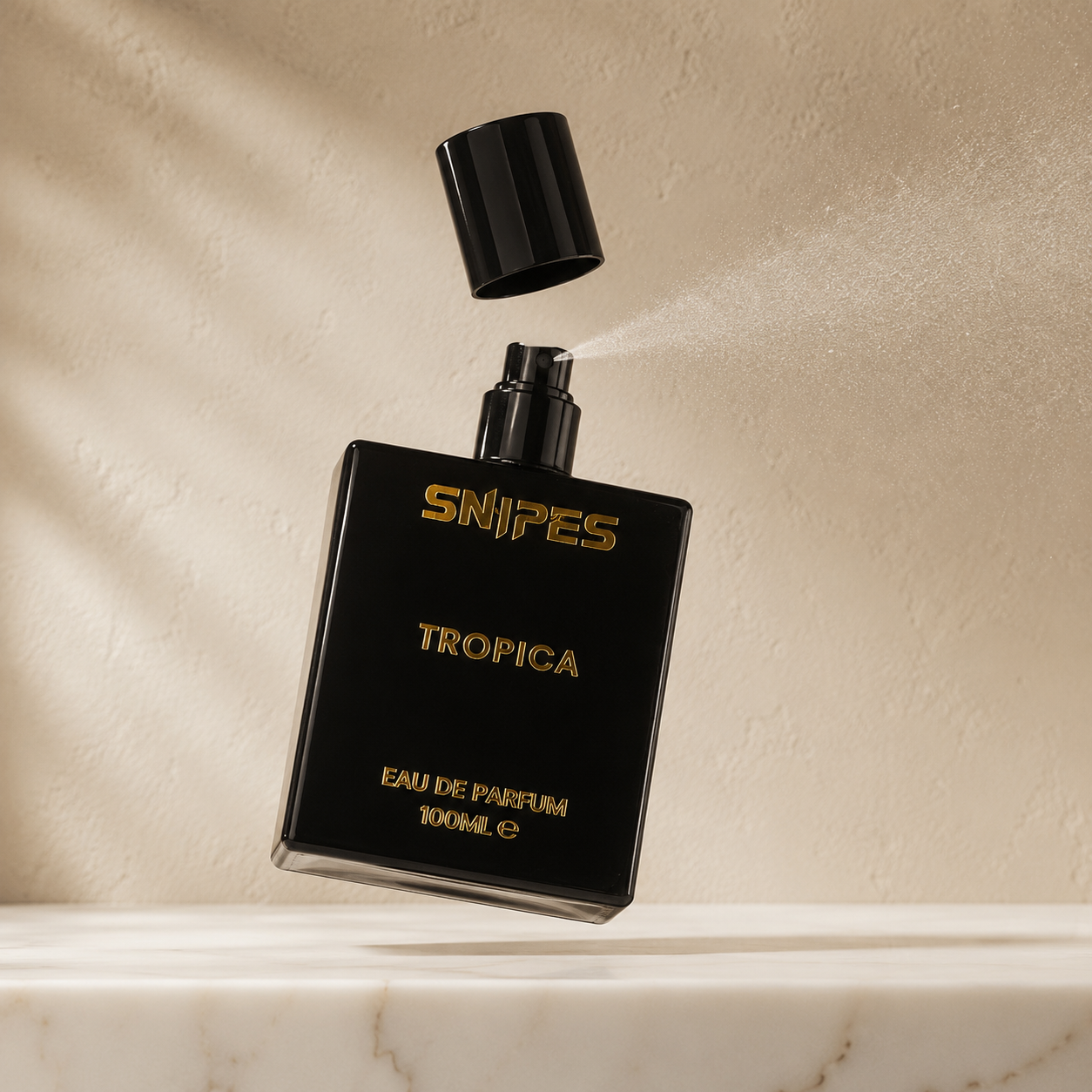 Snipes TROPICA EDP perfume bottle, 100ml, with tropical-themed packaging and sleek design visible in the image.