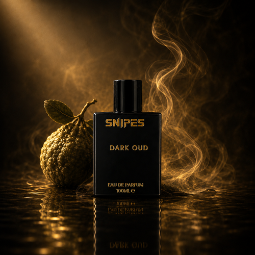 Dark Oud EDP perfume in a 100ml bottle by Snipes, featuring a dark, aromatic fragrance with elegant packaging.