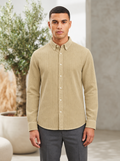 Men’s Corduroy Shirt with Button-Down Collar - Snipes