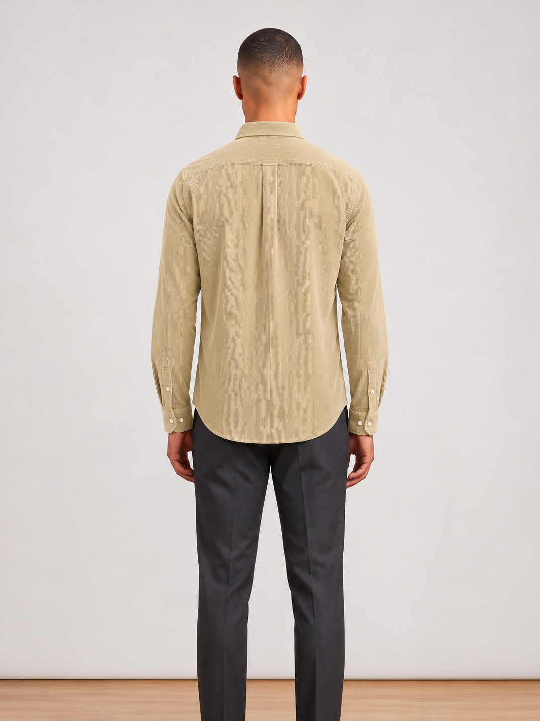 Men’s Corduroy Shirt with Button-Down Collar - Snipes