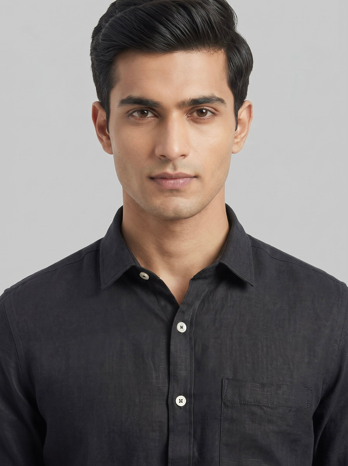 Men’s Snipes pure linen full sleeve casual shirt displayed on a hanger, showcasing lightweight fabric and classic design.