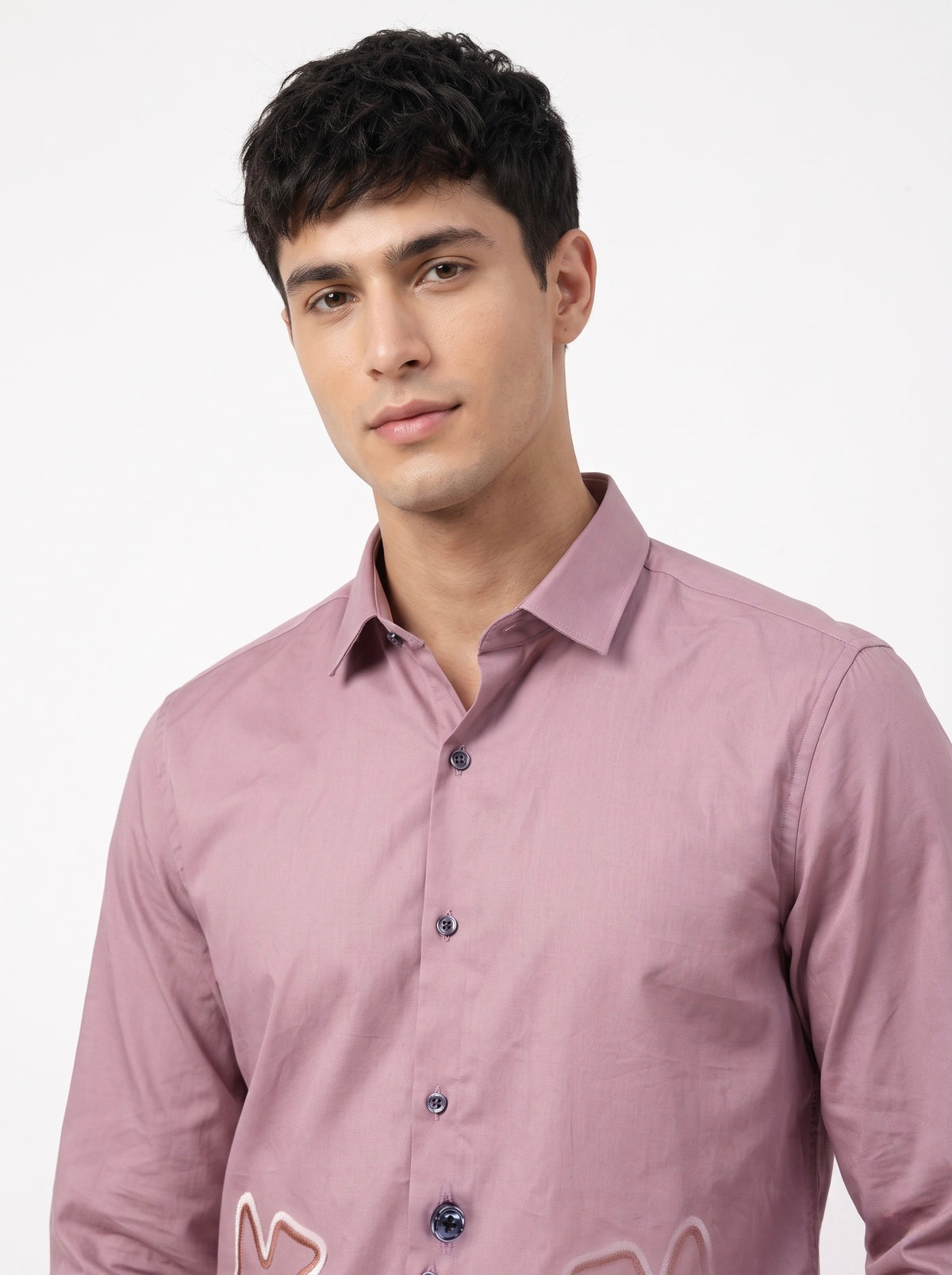 Men’s Floral Embroidered Full Sleeve Party Wear Shirt - Snipes