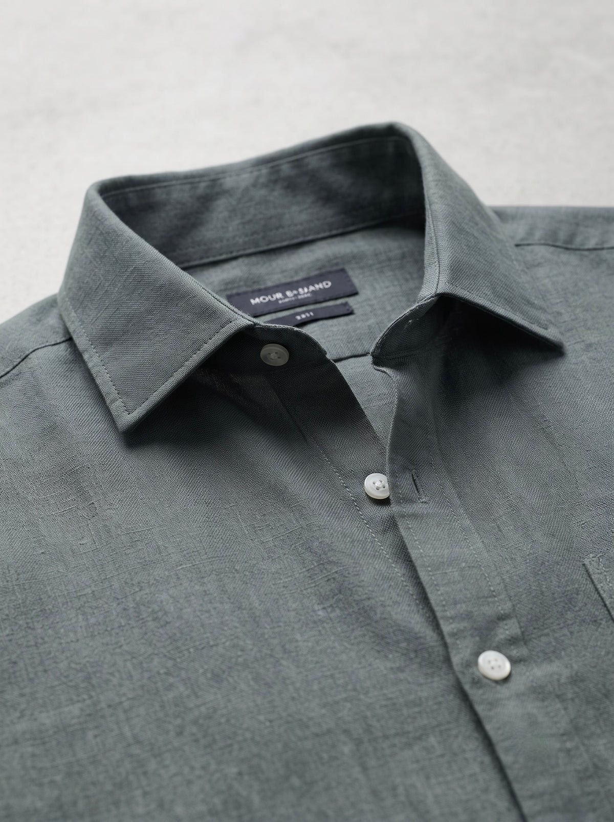 Men’s Snipes pure linen full sleeve casual shirt in light-colored fabric, displayed on a hanger.