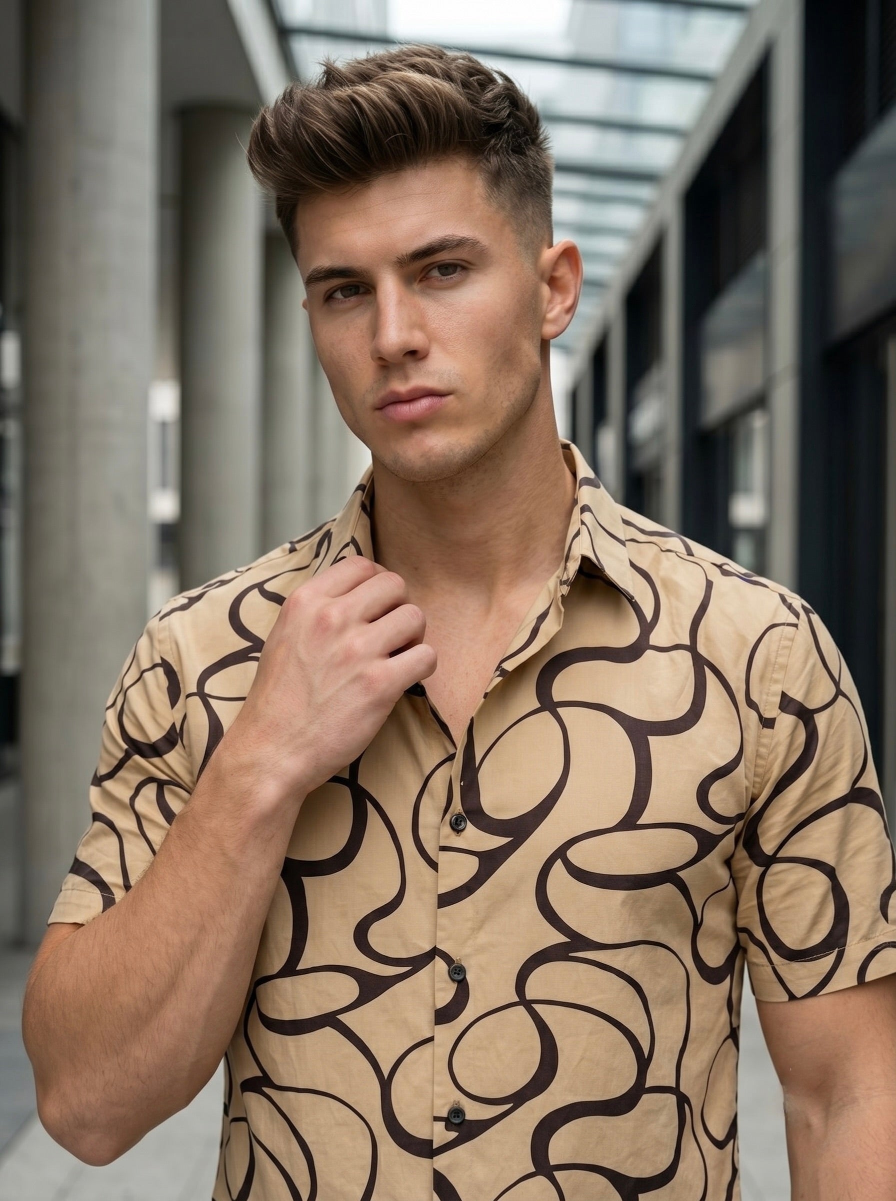 Digital Prints Half Sleeve Shirts - Sandal