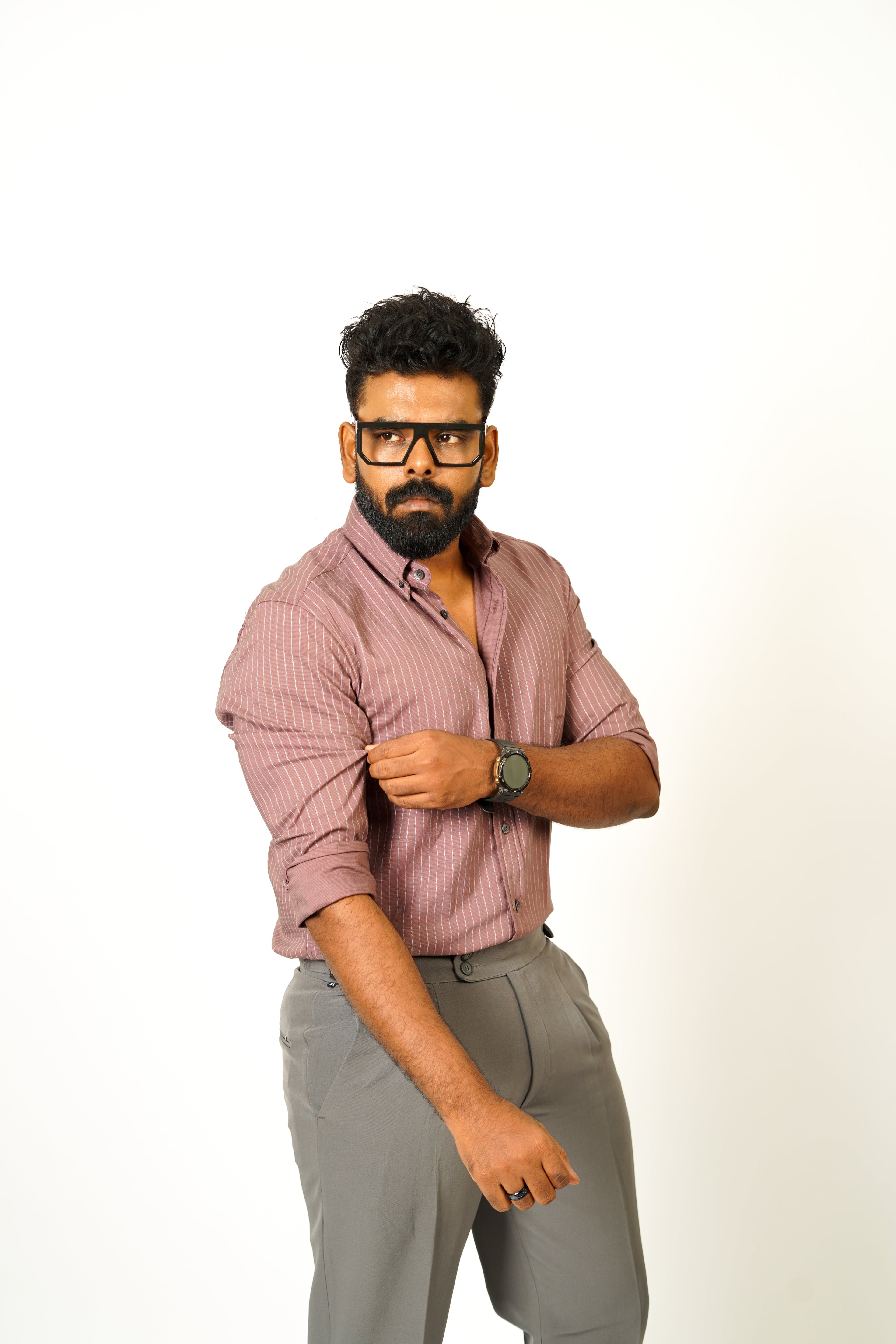 Men’s Pinstripe Button-Down Shirt - Snipes