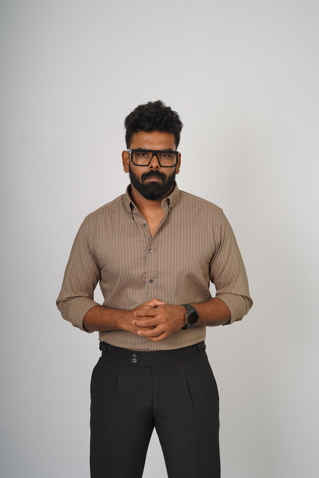 Men’s Pinstripe Button-Down Shirt - Snipes