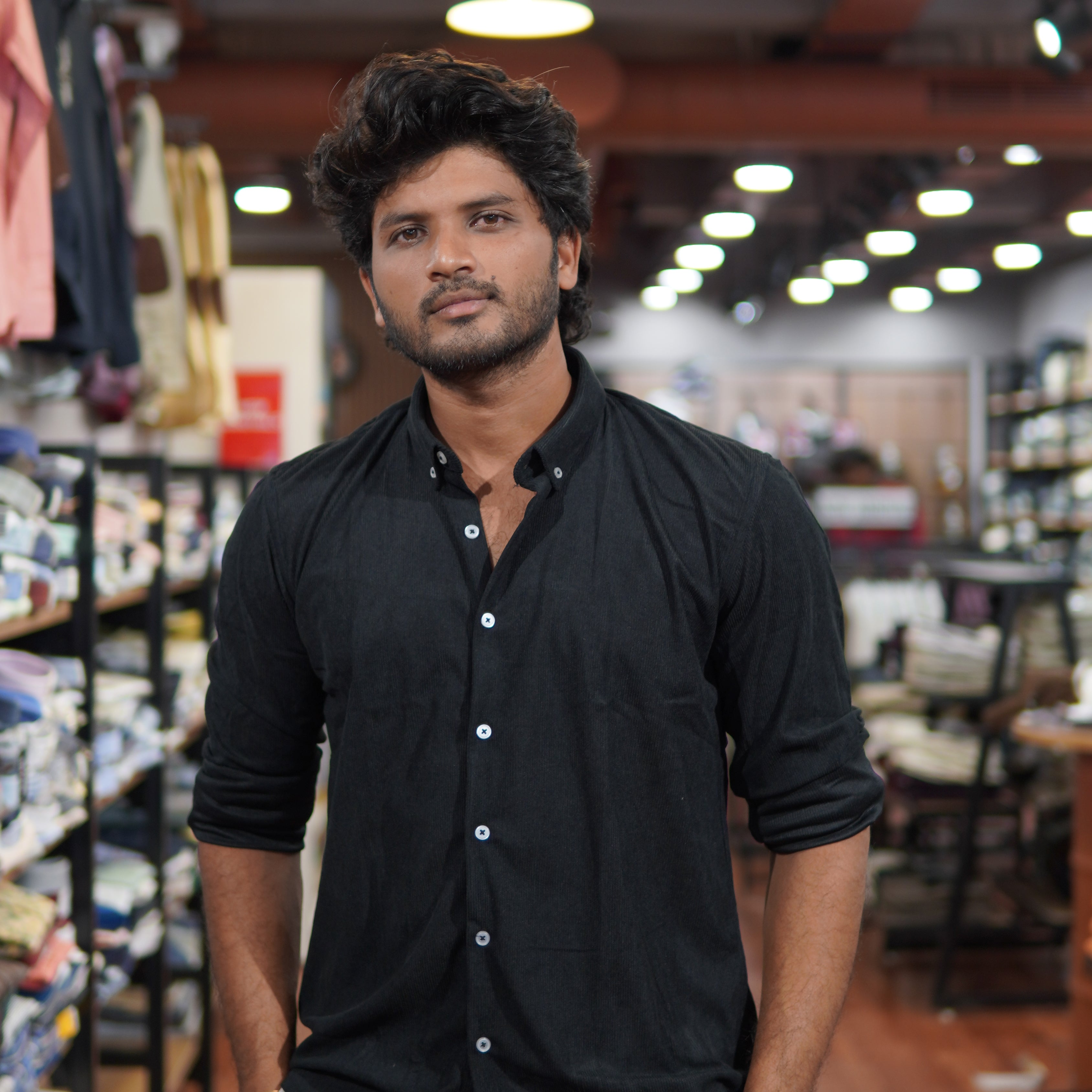 Snipes premium corduroy shirt in rich color, showcasing texture and style, laid flat on a neutral background.