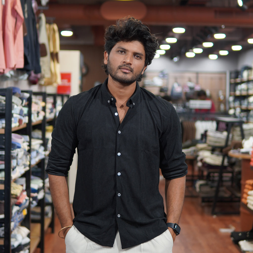 Snipes premium corduroy shirt in a rich color, showcasing the fabric texture and button-up design.