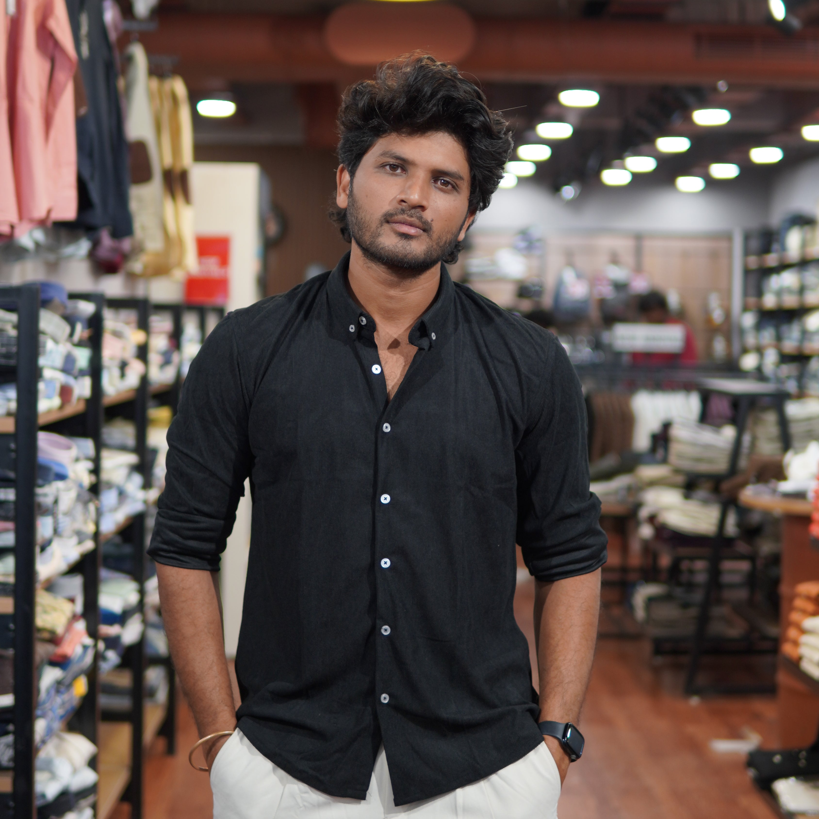 Snipes premium corduroy shirt in a rich color, showcasing the fabric texture and button-up design.