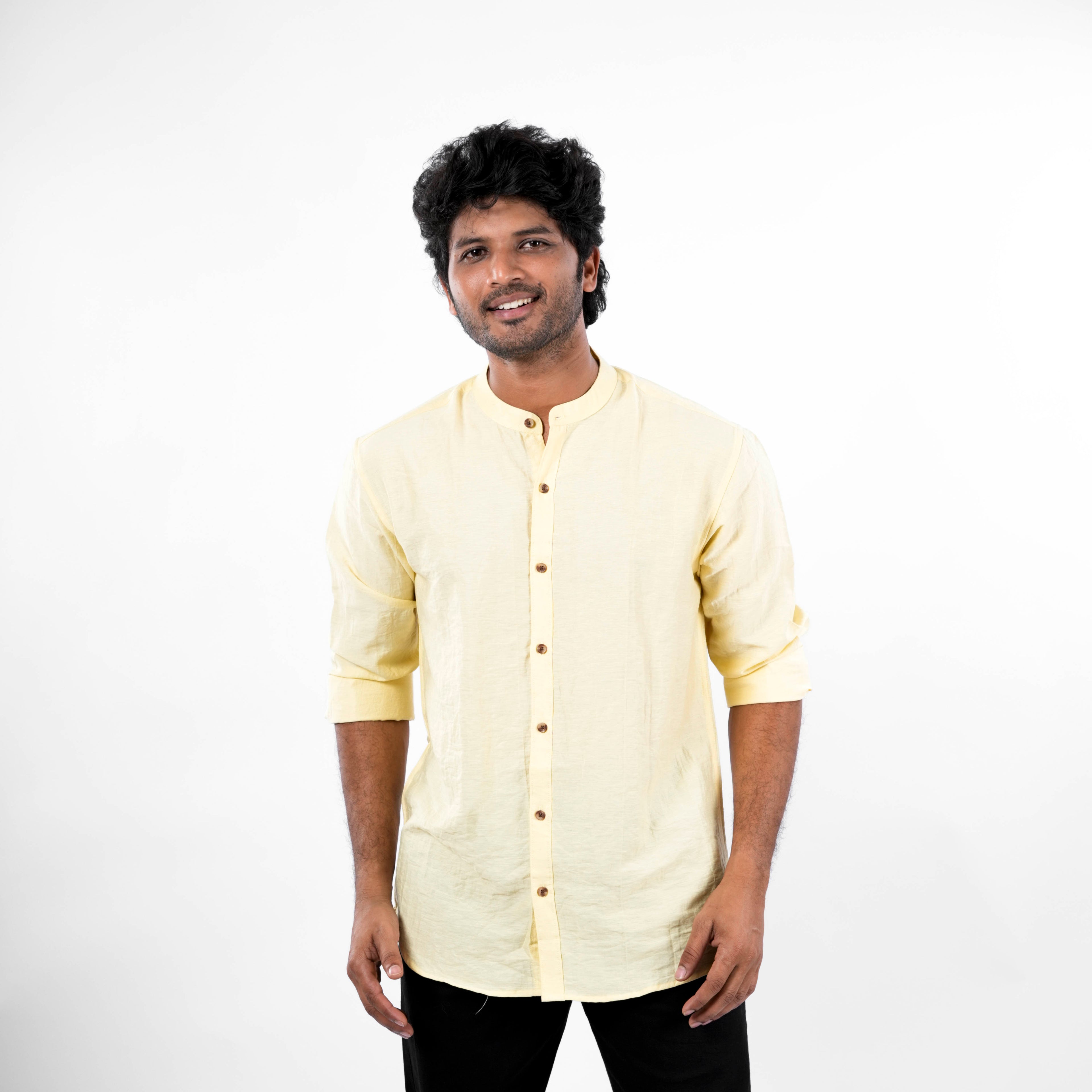 Mandarin Collar - Linen Shirt - Snipes