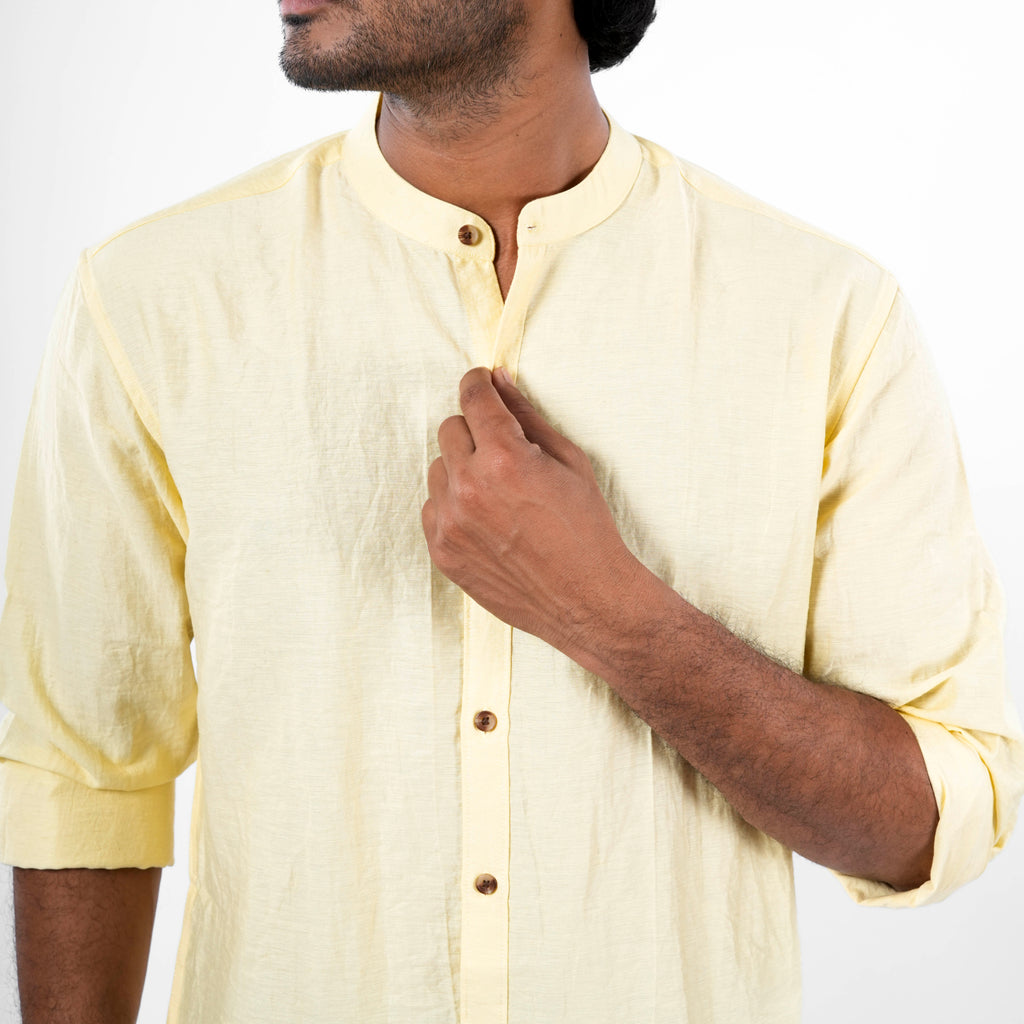 Mandarin Collar - Linen Shirt - Snipes