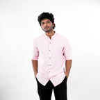 Mandarin Collar - Linen Shirt - Snipes