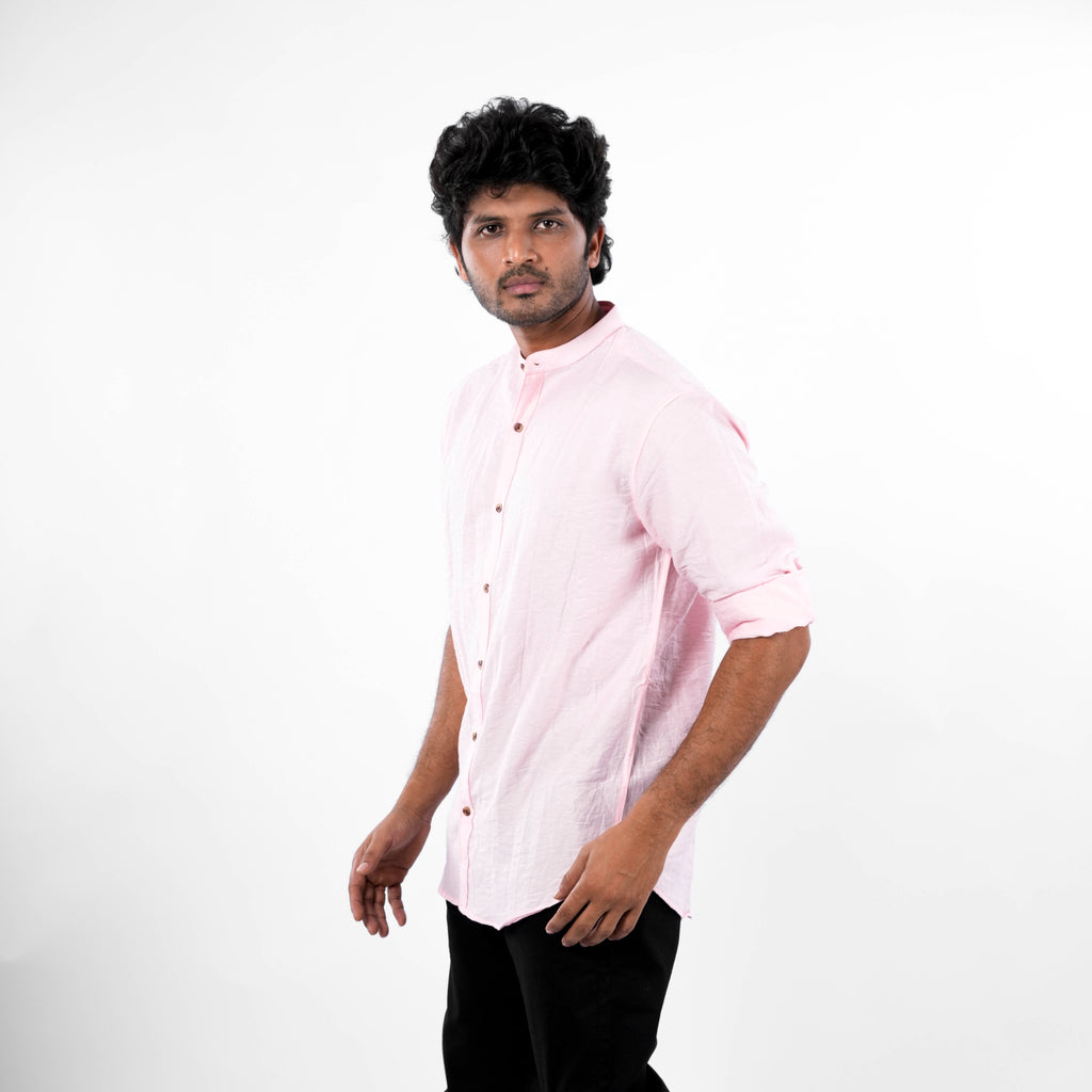 Mandarin Collar - Linen Shirt - Snipes