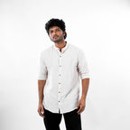 Mandarin Collar - Linen Shirt - Snipes
