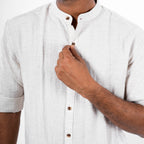 Mandarin Collar - Linen Shirt - Snipes