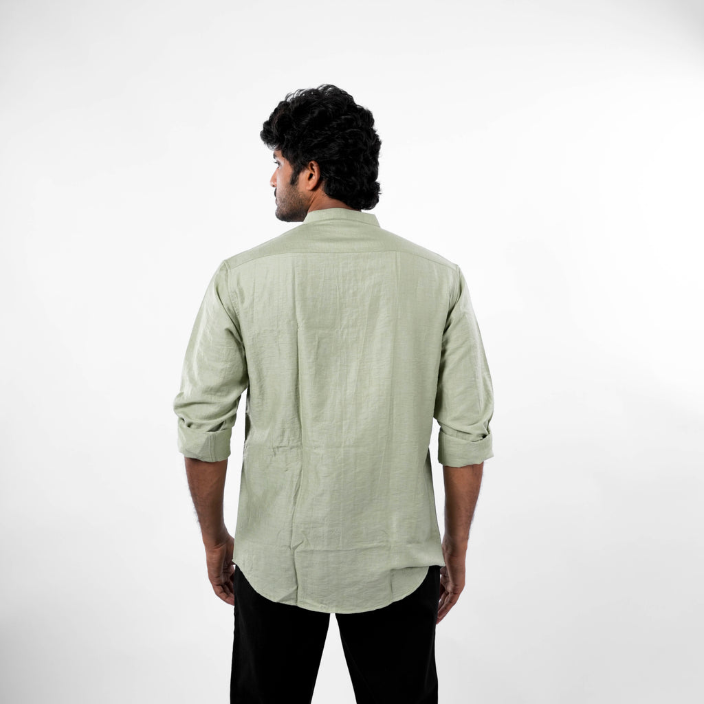 Mandarin Collar - Linen Shirt - Snipes