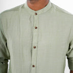 Mandarin Collar - Linen Shirt - Snipes