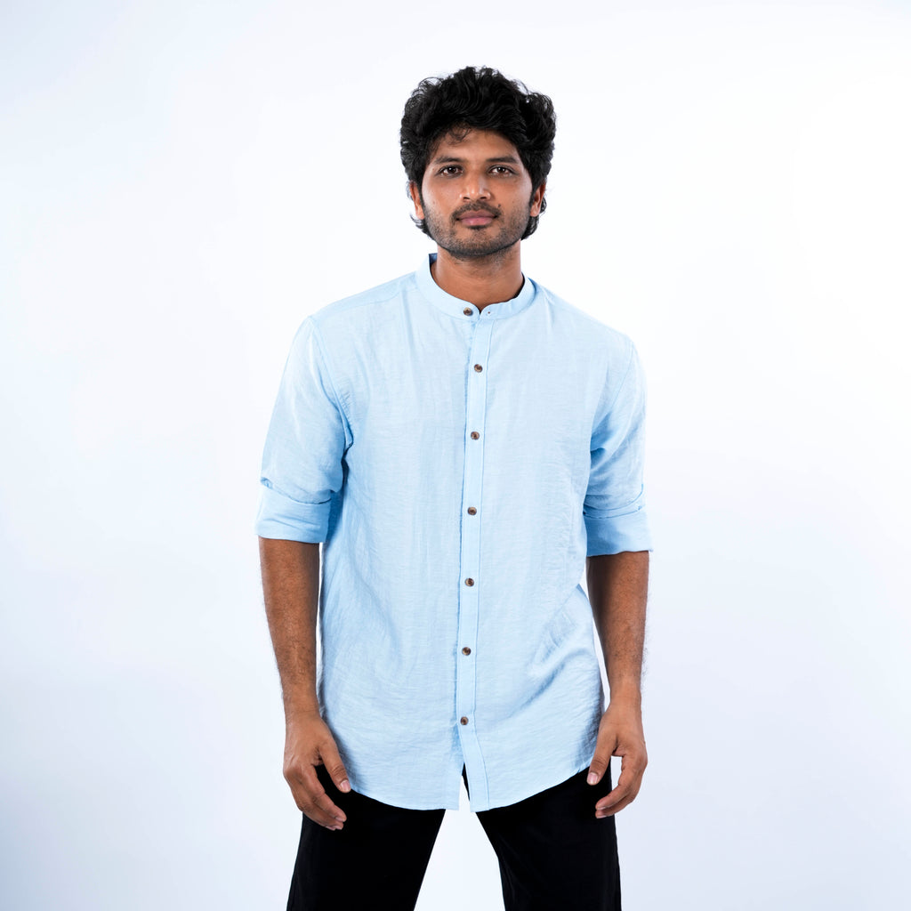 Mandarin Collar - Linen Shirt - Snipes