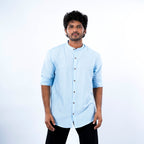 Mandarin Collar - Linen Shirt - Snipes