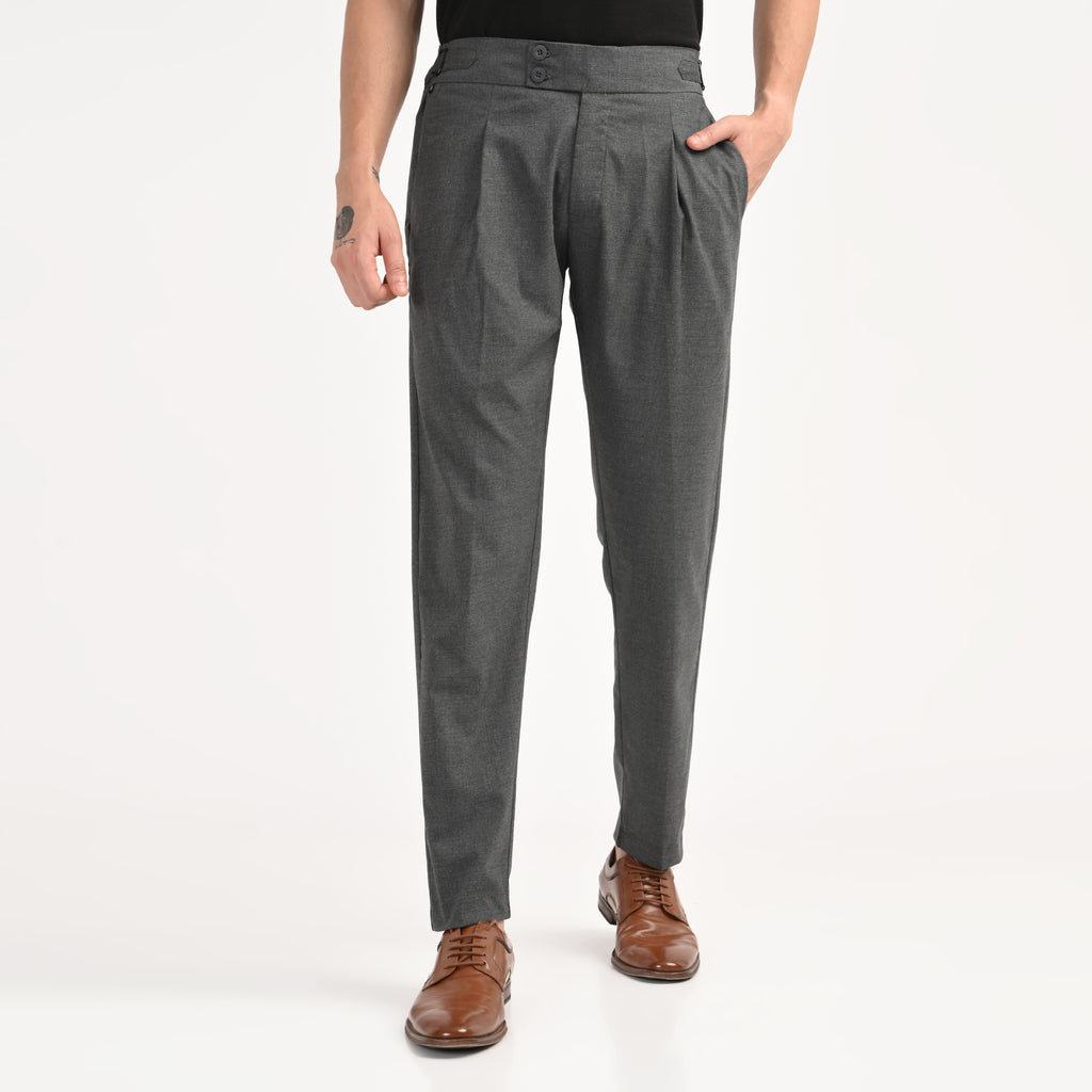 Pleated High-Waist Formal Trousers - Snipes